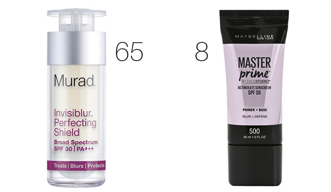 Drugstore Dupe for Murad Invisiblur SPF 30 Maybelline Master Prime SPF 30